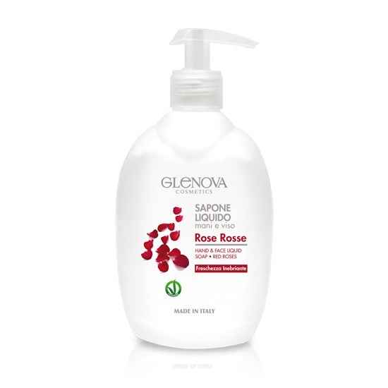Glenova Sapone Liquido Mani/Viso Rose Rosse 500 ml