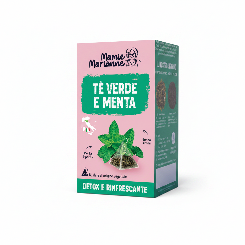 Mamie Marianne Tè Verde e Menta – sfondo bianco