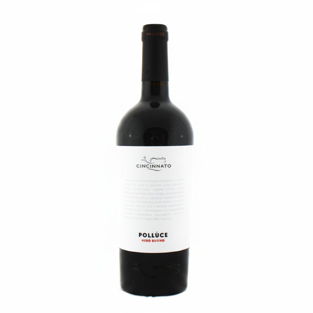 Polluce Nero Buono Cincinnato 75cl - vino rosso IGT Lazio sfondo bianco
