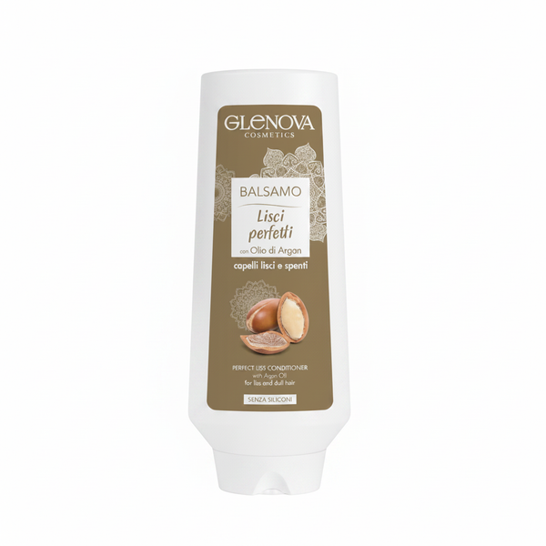 Glenova Cosmetics Balsamo Lisci Perfetti Olio di Argan - sfondo bianco