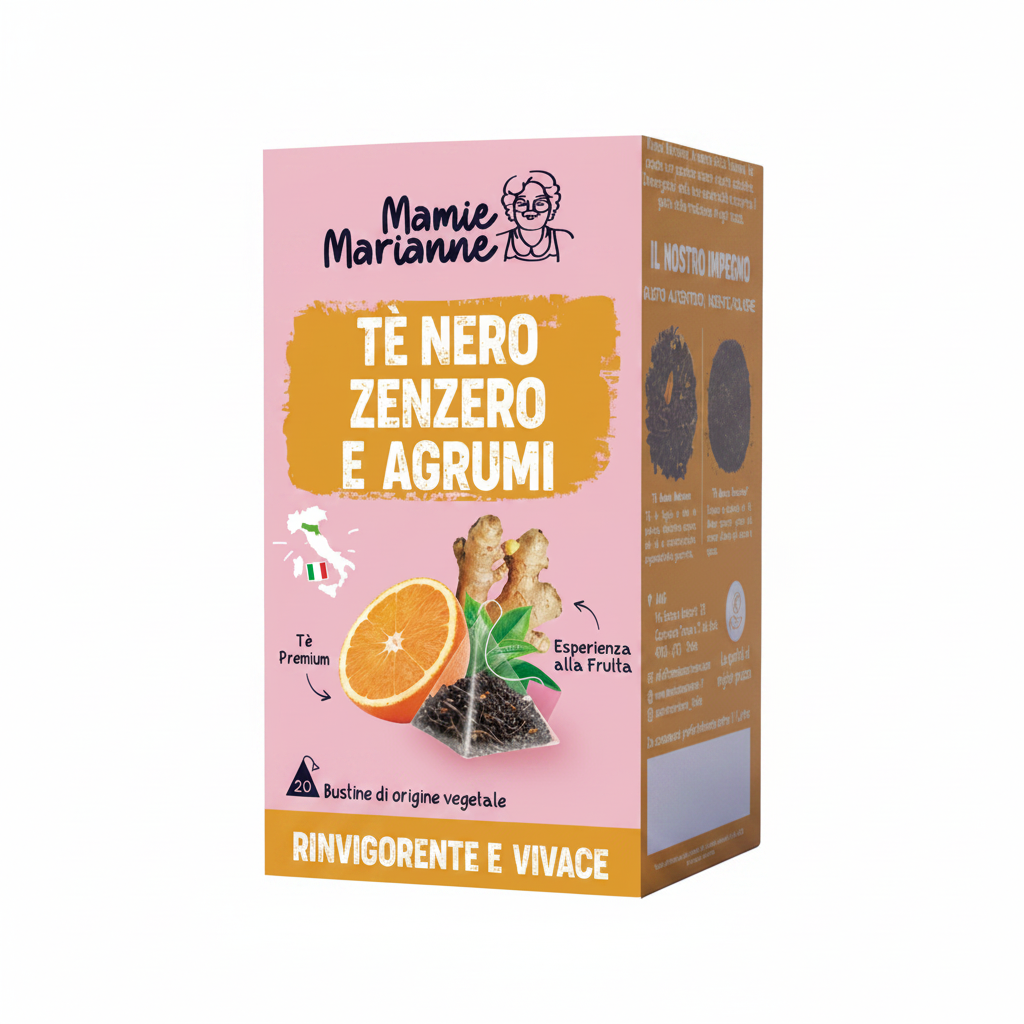 Mamie Marianne Tè Nero Zenzero e Agrumi – sfondo bianco
