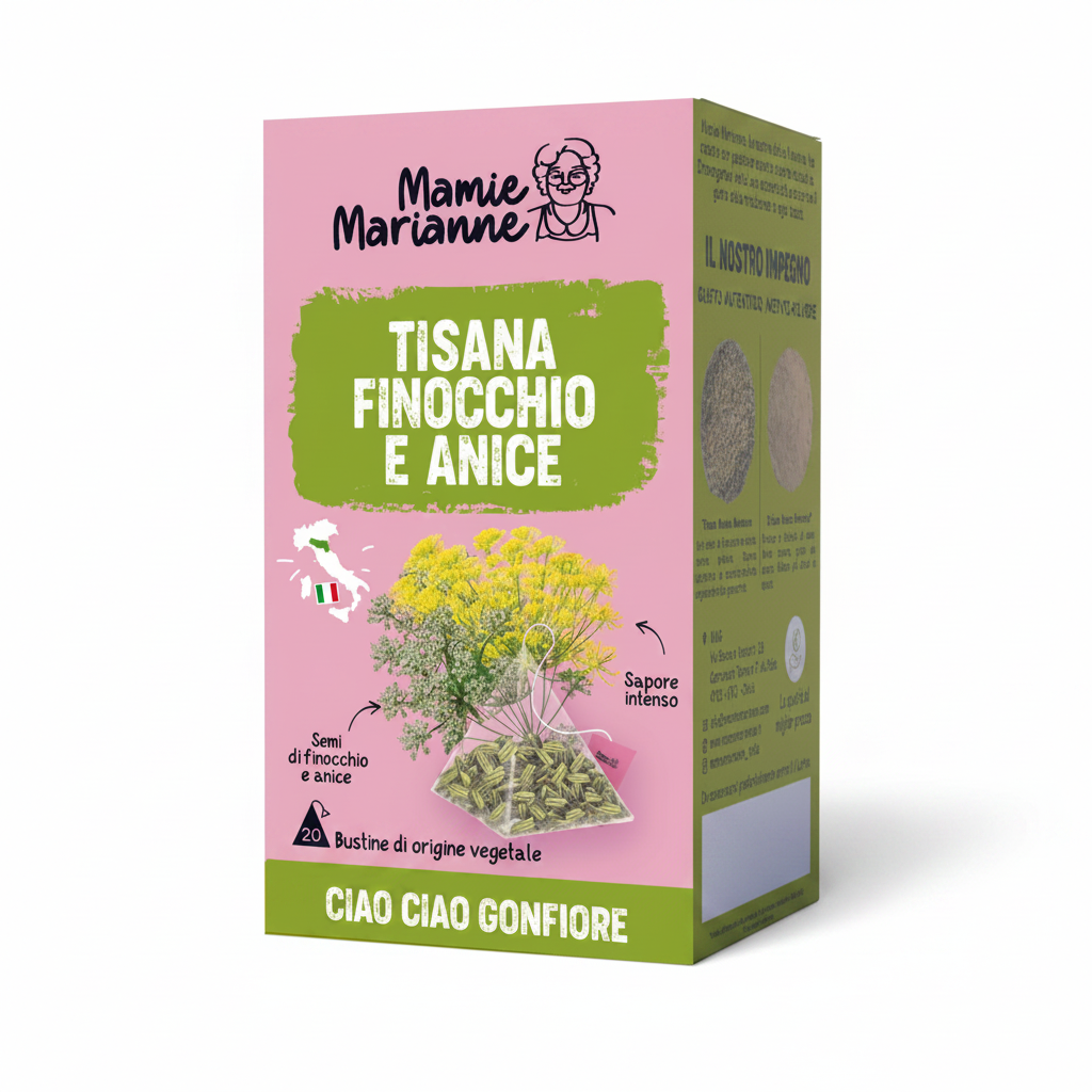 Mamie Marianne Tisana Finocchio e Anice – sfondo bianco