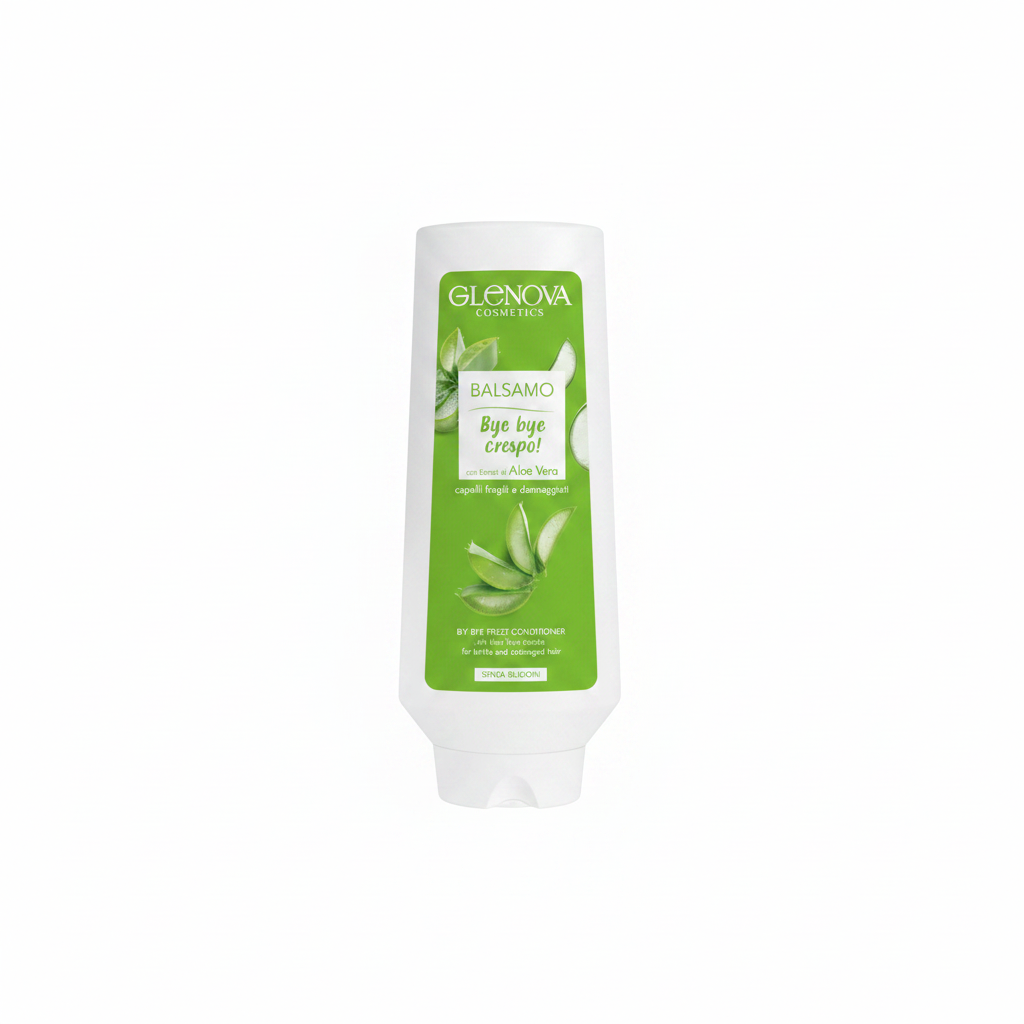 Glenova Cosmetics Balsamo Bye Bye Crespo Aloe Vera - sfondo bianco